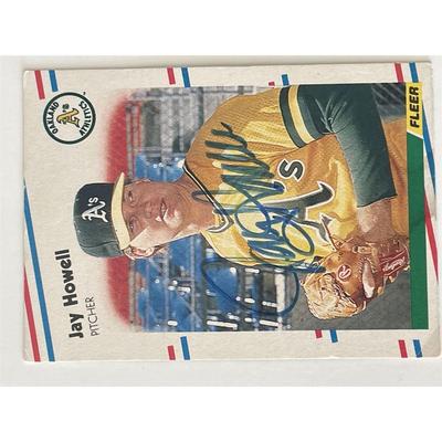 Oakland Athletics Jay Howell signed 1988 Fleer #282 trading card