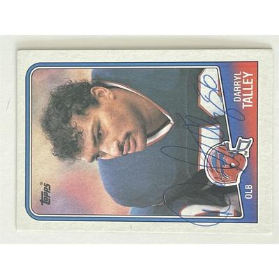 Buffalo Bills Darryl Talley 1986 Topps #228 signed card
