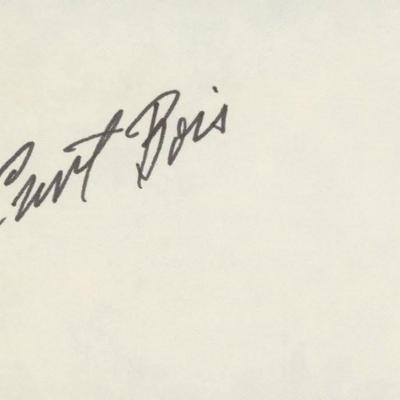 Curt Bois signature cut