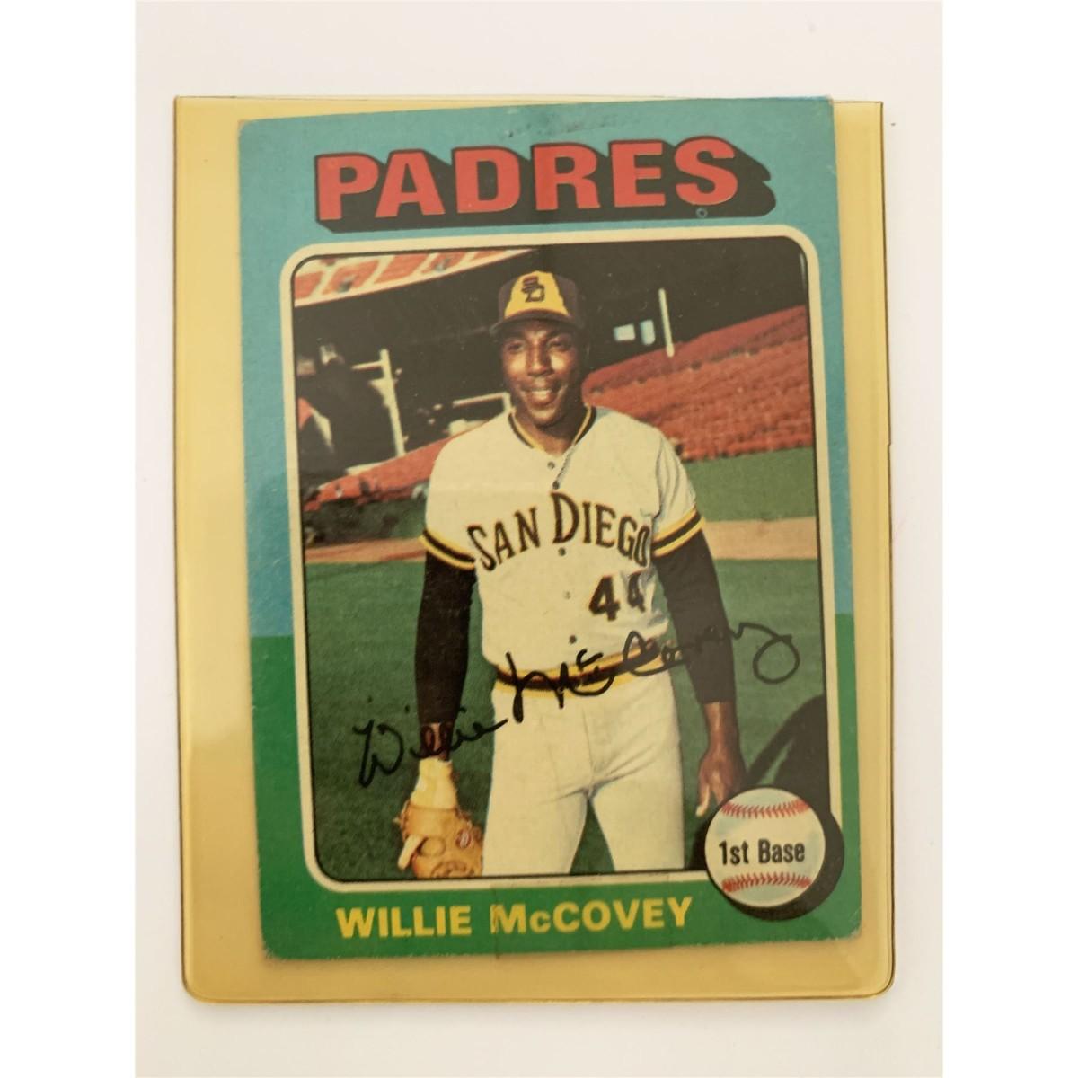 Padres Willie McCovey Facsimile Signed Baseball Card | EstateSales.org