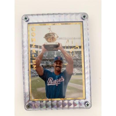 Juan Gonzalez Texas Rangers Facsimile Signed Framed Baseball Card