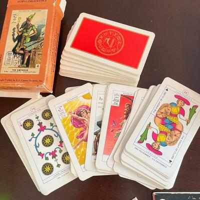 1981 Cagliostro and 1983 Marseille Tarot Decks (LR-SS)