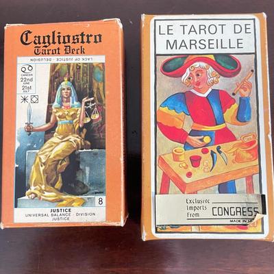 1981 Cagliostro and 1983 Marseille Tarot Decks (LR-SS)
