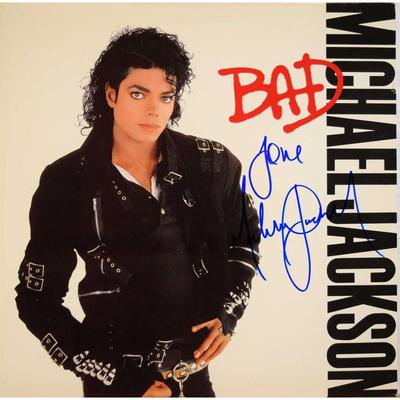 Michael Jackson signed Bad album