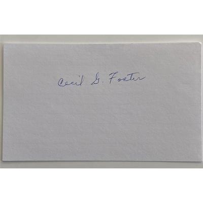 Lt. Col Cecil G. Foster original signature 