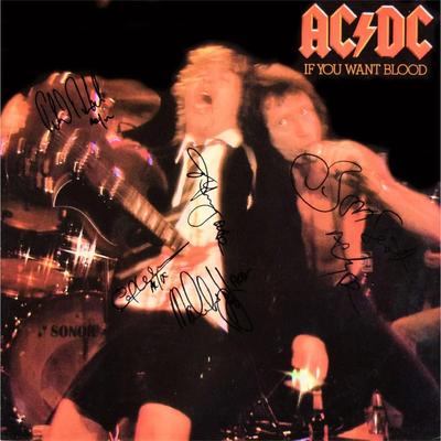 AC/DC If You Want Blood signed album 