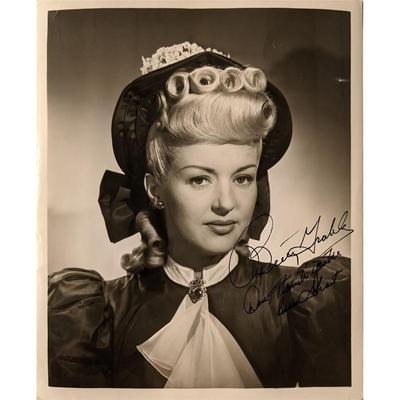 Betty Grable signed photo