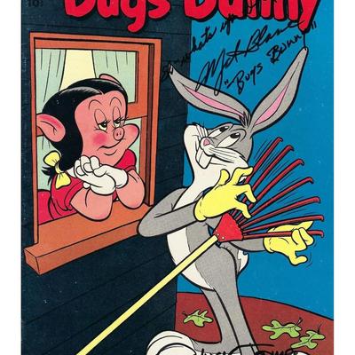 Bugs Bunny Mel Blanc and Chuck Jones signed magazine- GFA forensically authenticated