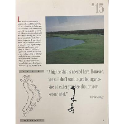 Professional golfer Dave Rummells signed magazine page 