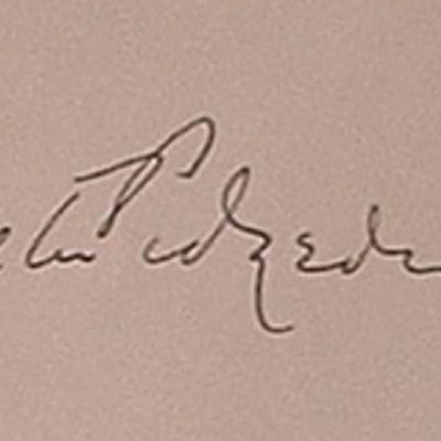 Walter Pidgeon signature slip