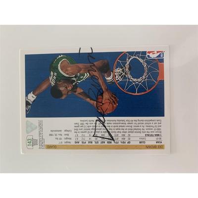 Dee Brown signed basketball card