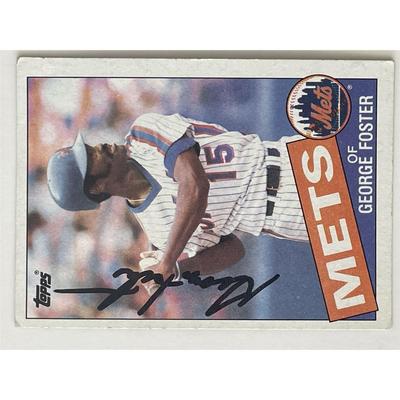 Mets George Foster signed 1985 Topps #170 trading card