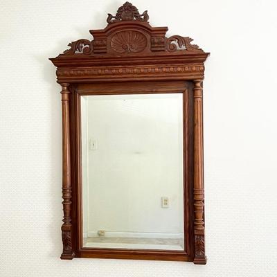 Solid Mahogany Beveled Mirror