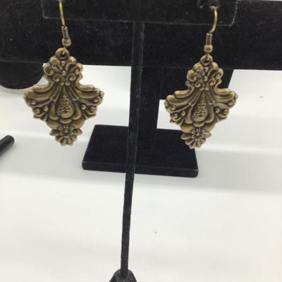 Trego bronze colored dangle earrings