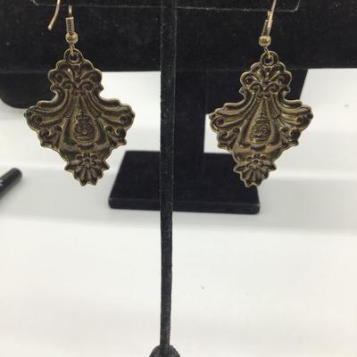 Trego bronze colored dangle earrings