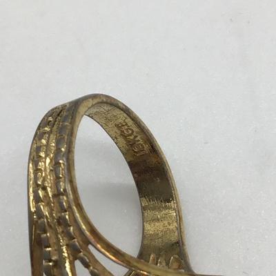 18KGE gold filled gem ring