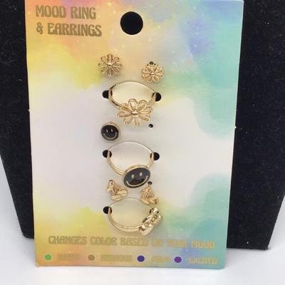 Mood rings and earrings
