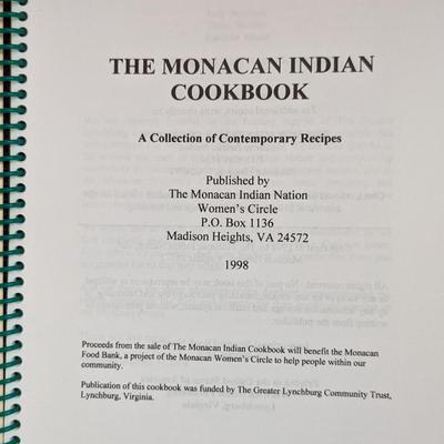 Monacan Indian Cookbook-A collection of contemporary Recipes 1998 Madison Hgts, VA