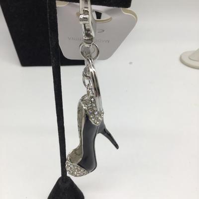 High heel shoe key chain charm