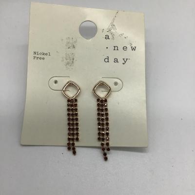 A new day bronze toned dangle earrings