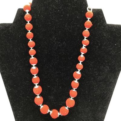 Napier red necklace