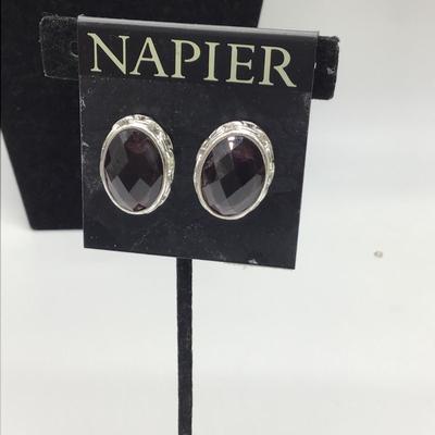 Napier nickel safe oval earrings