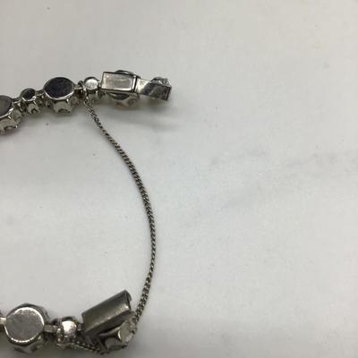 Rhinestone lock bracelet vintage