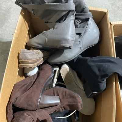 3 boxes of Shoes & boots