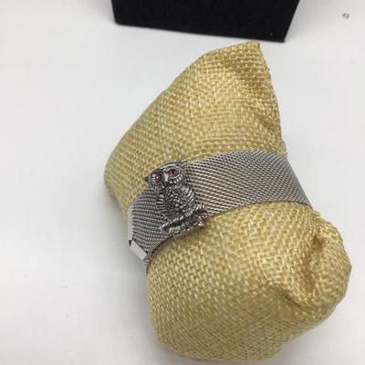 Sarah Cov Rhinestone owl bracelet