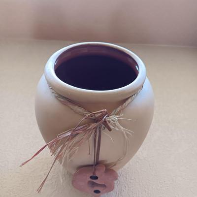 SOUTHWESTERN STYLE VASES AND A FAUX SUCCULENT