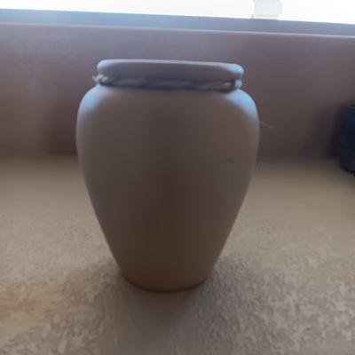 SOUTHWESTERN STYLE VASES AND A FAUX SUCCULENT