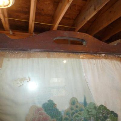 Fireplace Set and Hand Crocheted Fire Screen