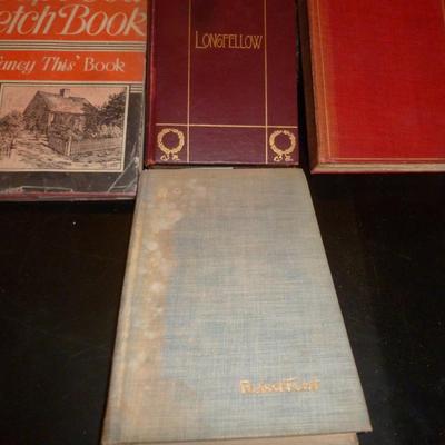 Collection of Four Vintage Books- One Autographed by Robert Frost