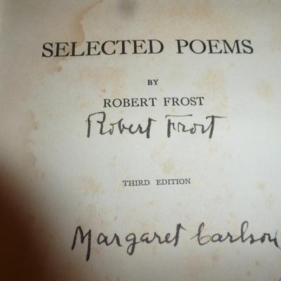 Collection of Four Vintage Books- One Autographed by Robert Frost