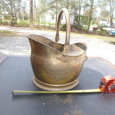 Brass Coal Scuttle Bucket- Circa 1900