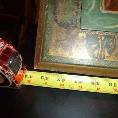Framed Beveled Mirror- Egyptian Design- Approx 44" x 31"