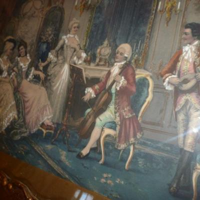 Framed 19th Century French Print- Approx 25" x 21"