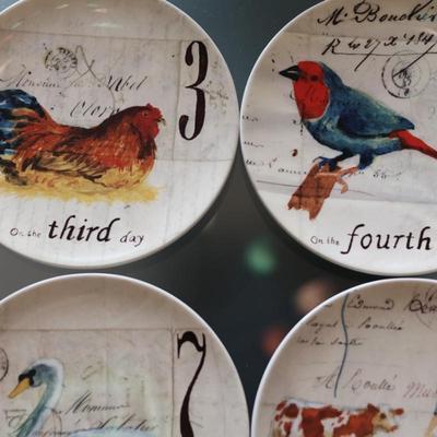Williams Sonoma - Twelve Days of Christmas Salad Plates (12)
