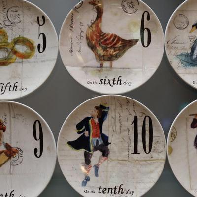 Williams Sonoma - Twelve Days of Christmas Salad Plates (12)