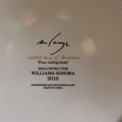 Williams Sonoma - Twelve Days of Christmas Salad Plates (12)