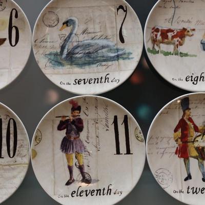 Williams Sonoma - Twelve Days of Christmas Salad Plates (12)