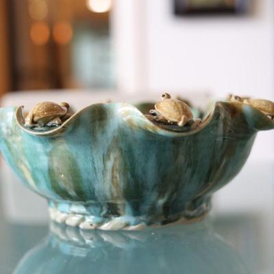 Vintage Majolica Turtle Bowl