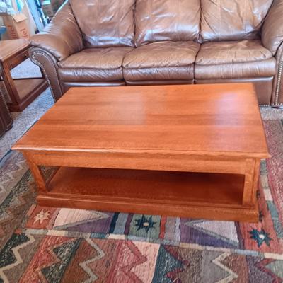 WOODLEY'S 2 TIER SOLID WOOD COFFEE TABLE WITH A DRAWER