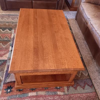 WOODLEY'S 2 TIER SOLID WOOD COFFEE TABLE WITH A DRAWER