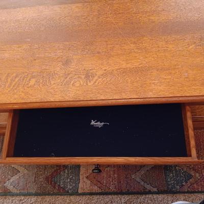 WOODLEY'S 2 TIER SOLID WOOD COFFEE TABLE WITH A DRAWER