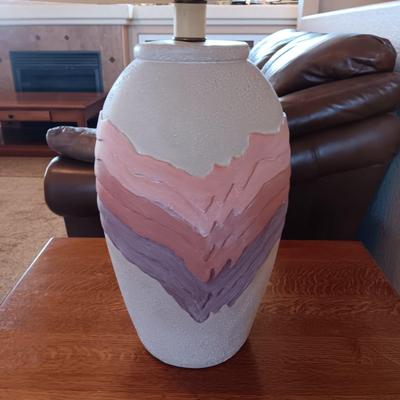 WOODLEY'S SOLID WOOD END TABLE WITH A DRAWER AND A SW TABLE LAMP