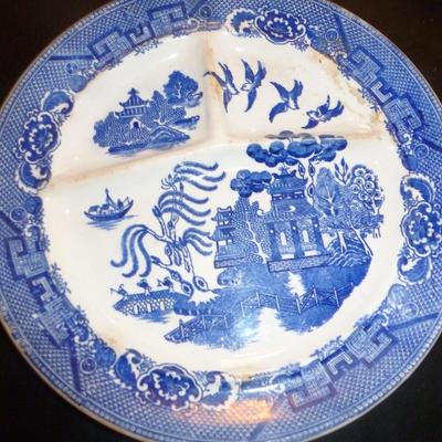 Collection of Five Blue and White Plates