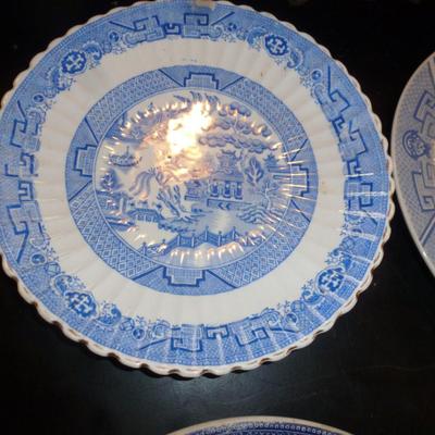 Collection of Five Blue and White Plates