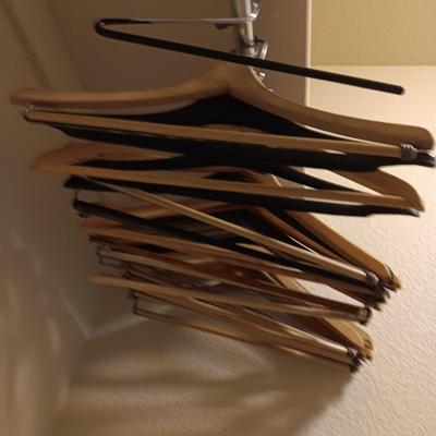 A VARIETY OF CLOTHES HANGERS