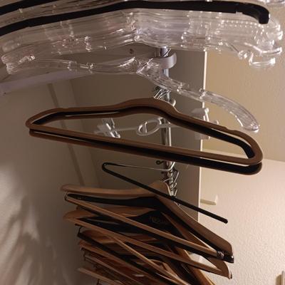 A VARIETY OF CLOTHES HANGERS